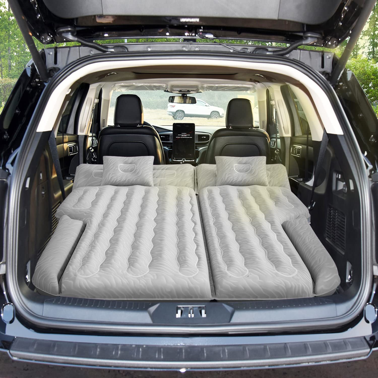Matelas gonflable double pour camping SUV (185 cm x 140 cm) avec pompe