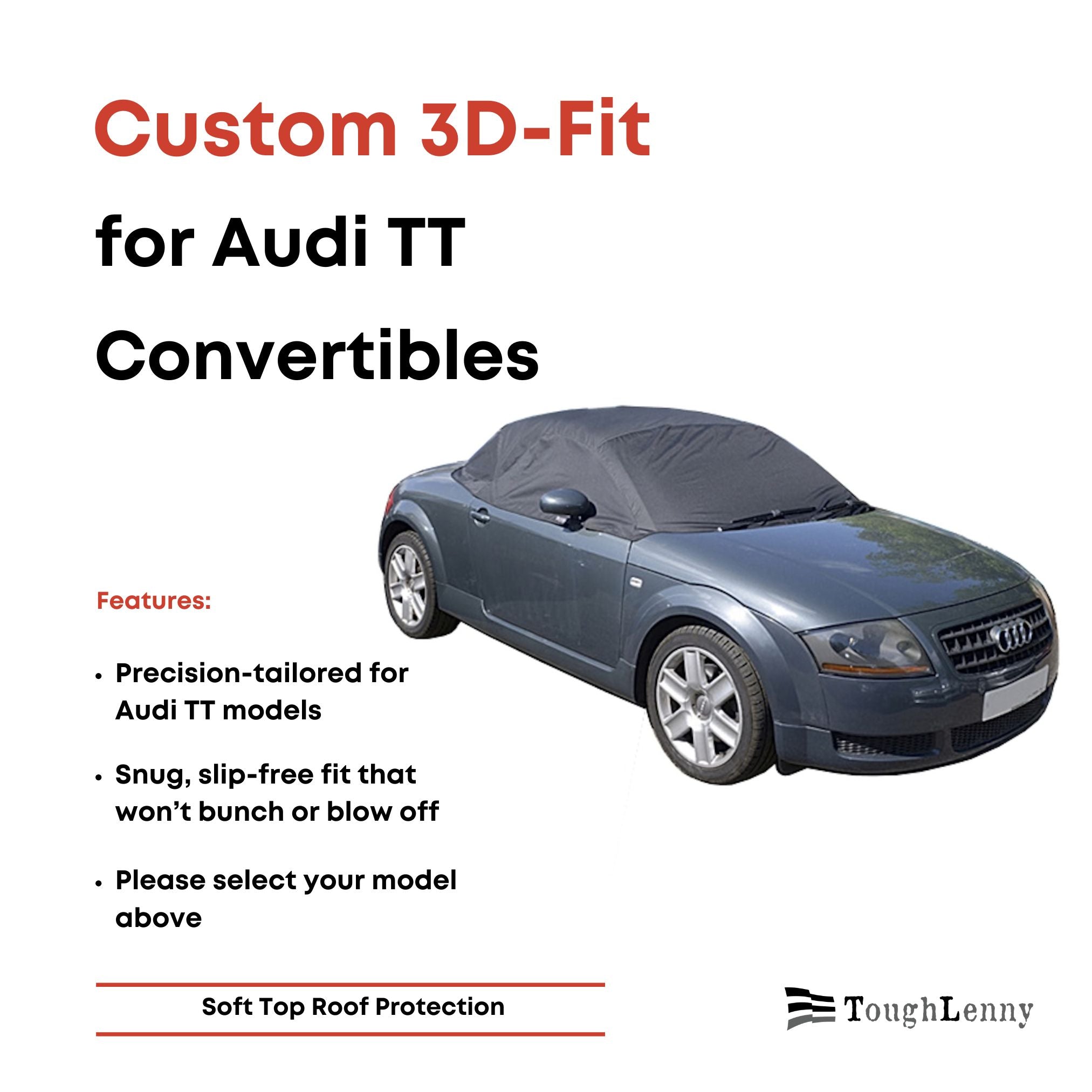 Custom-Fit Soft Top Half Cover for Audi TT