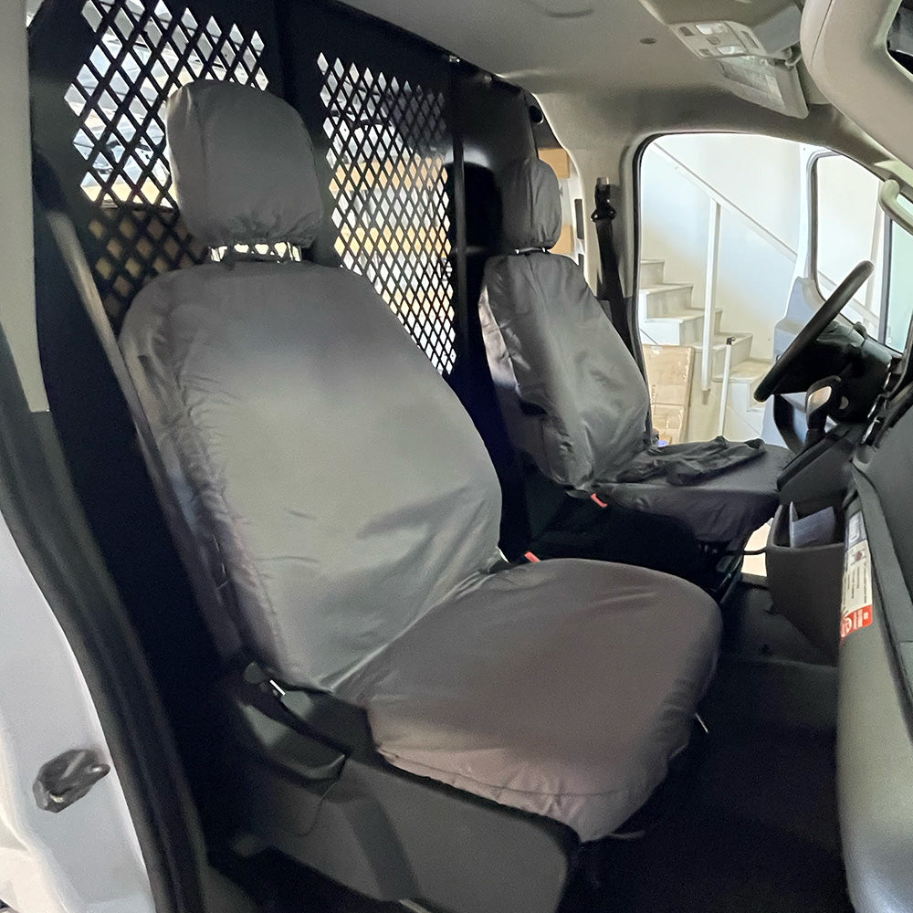 Juego de fundas de asiento delantero a medida para furgoneta Ford Transit 150, 250, 350 y 350HD (varias opciones)