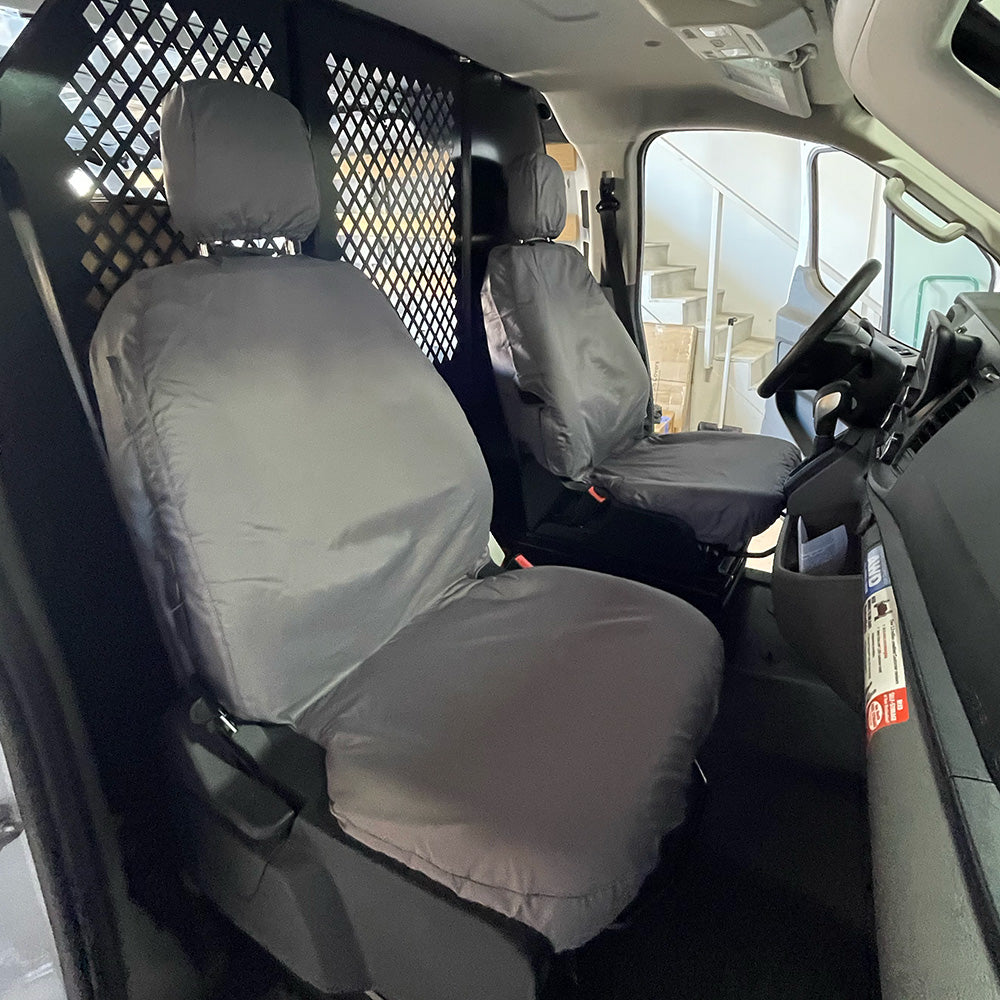 Juego de fundas de asiento delantero a medida para furgoneta Ford Transit 150, 250, 350 y 350HD (varias opciones)