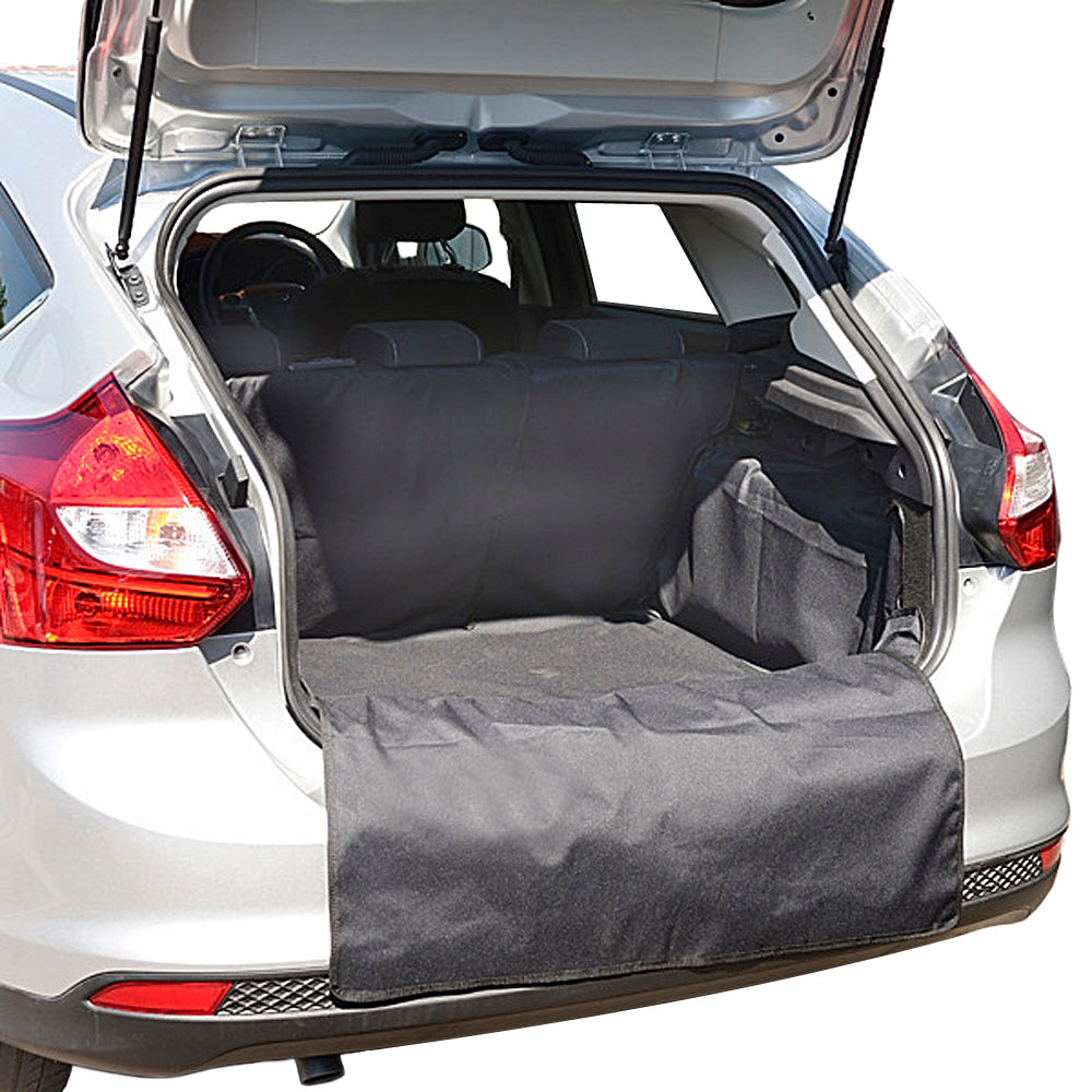 Tapis de coffre sur mesure pour Ford Focus Hatchback avec roue de secours pleine grandeur Mk3 Génération 3 - 2011 à 2018 (159)