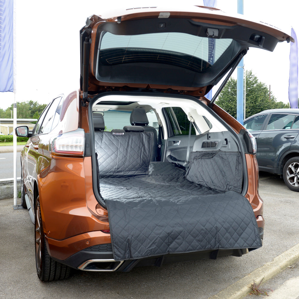 Tapis de coffre sur mesure pour Ford Edge 2e génération avec moquette latérale - À partir de 2015