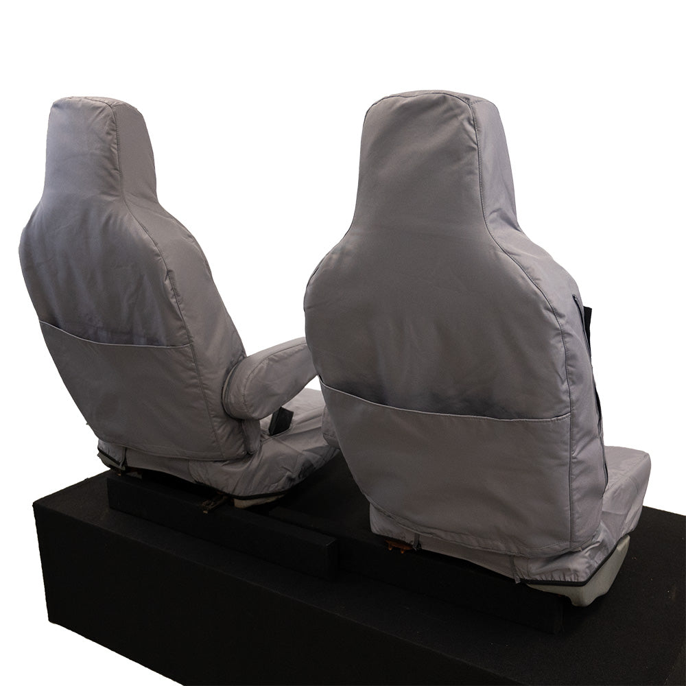 Custom-fit Front Seat Cover Set for the Ford E Series E-150 E-250 E-350 E-450 - 2008 to 2020 (1512G) GREY