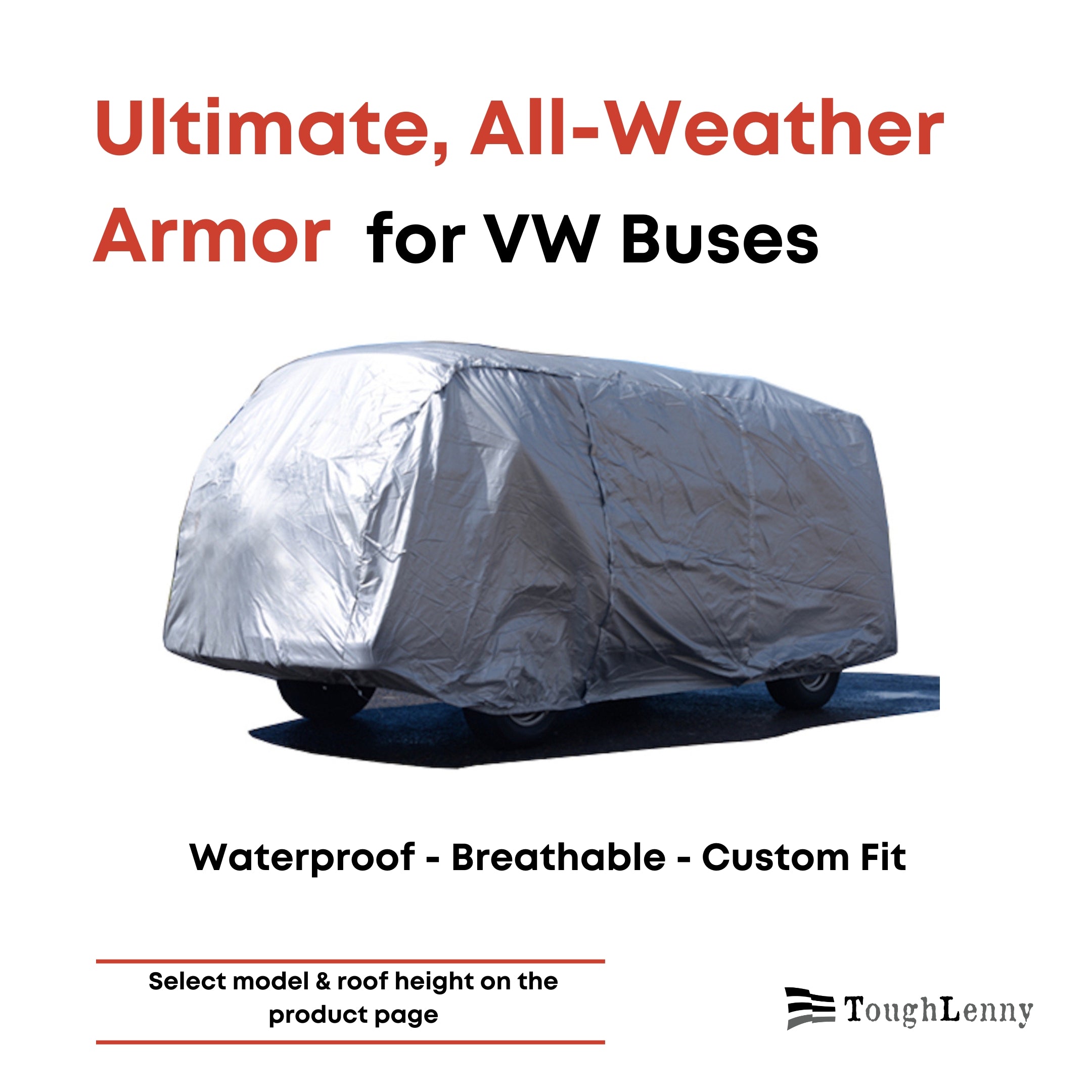 Funda de exterior para furgoneta VW, autobús, autocaravana (Transporter, Splittie, Kombi, Microbus, Vanagon, Caravelle, Wedge) (varias opciones)