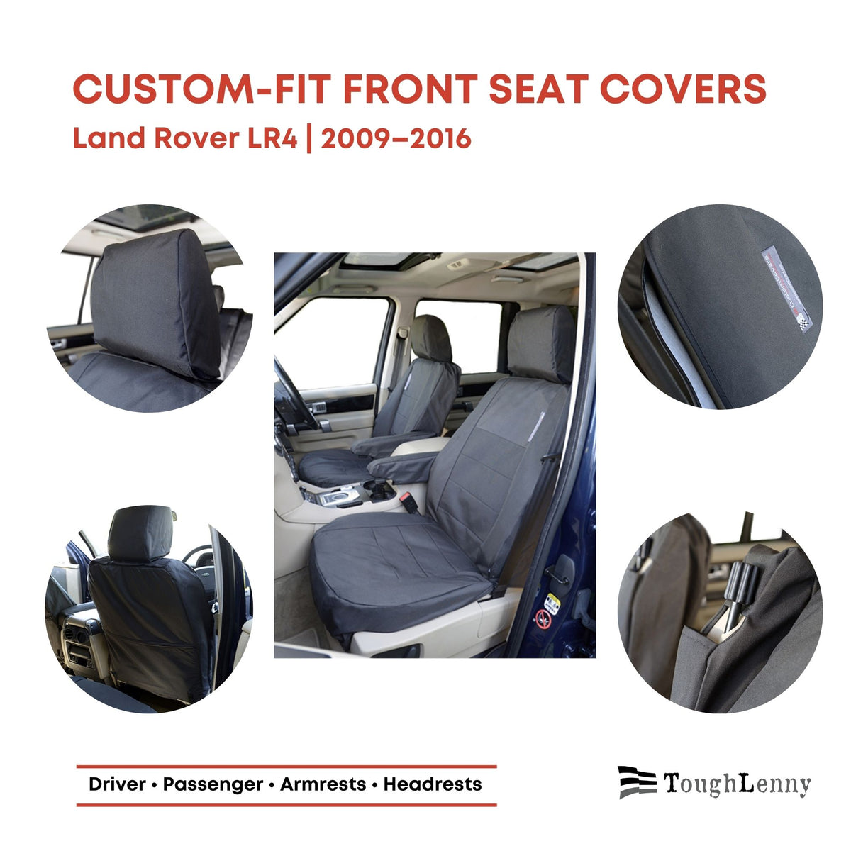 Custom-Fit Waterproof Seat Covers for Land Rover LR4 | 2009–2016