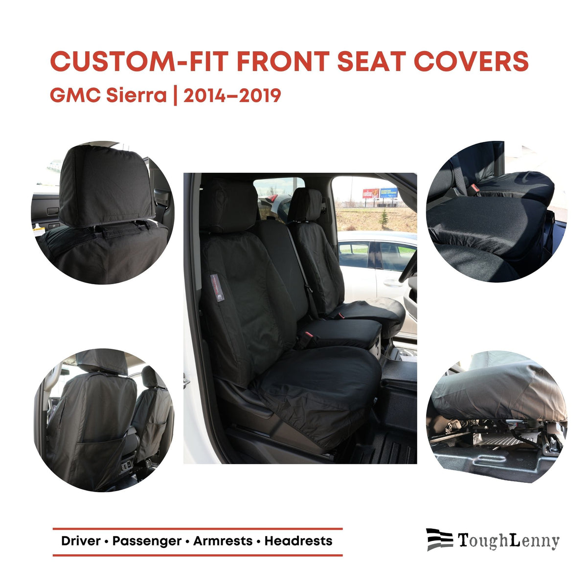 Custom-Fit Waterproof Seat Covers for GMC Sierra | 2014–2019