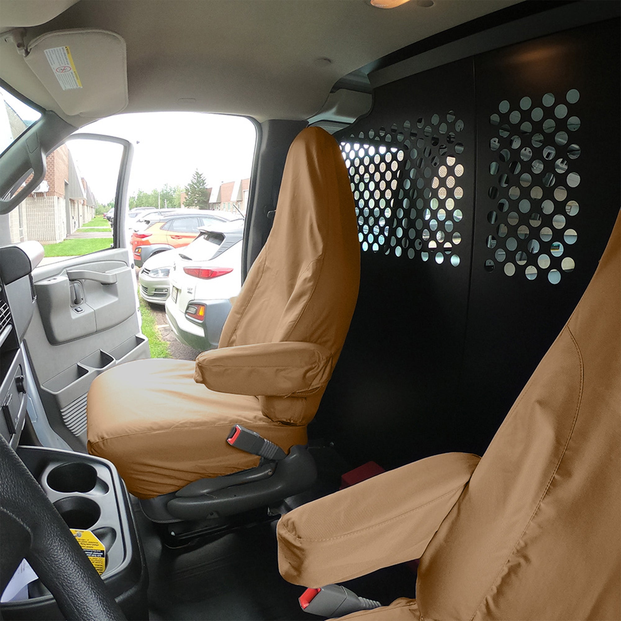 Juego de fundas de asiento delantero a medida para furgoneta Chevrolet/Chevy Express