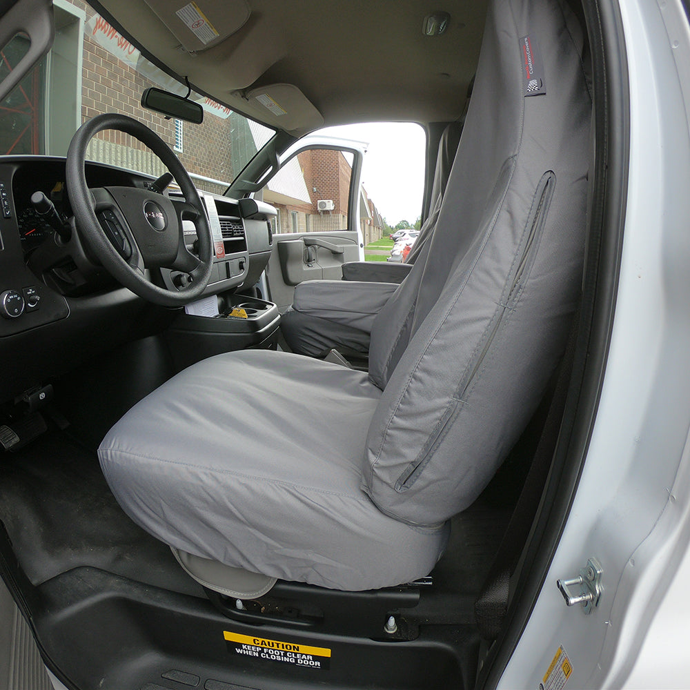 Custom-fit Front Seat Cover Set for the Chevrolet  / Chevy Express (GREY) - 2010 to 2015 (459G)