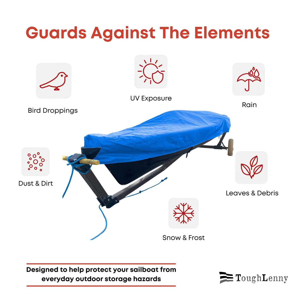 Premium Custom-Fit Deck Cover for Laser Two Dinghy