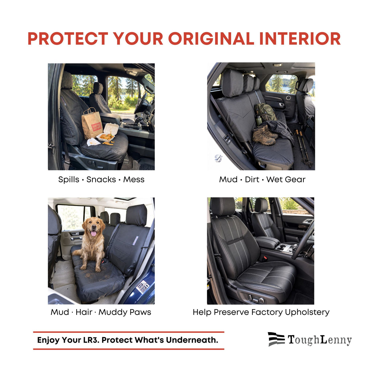 Custom-Fit Waterproof Seat Covers for Land Rover LR3 | 2004–2009