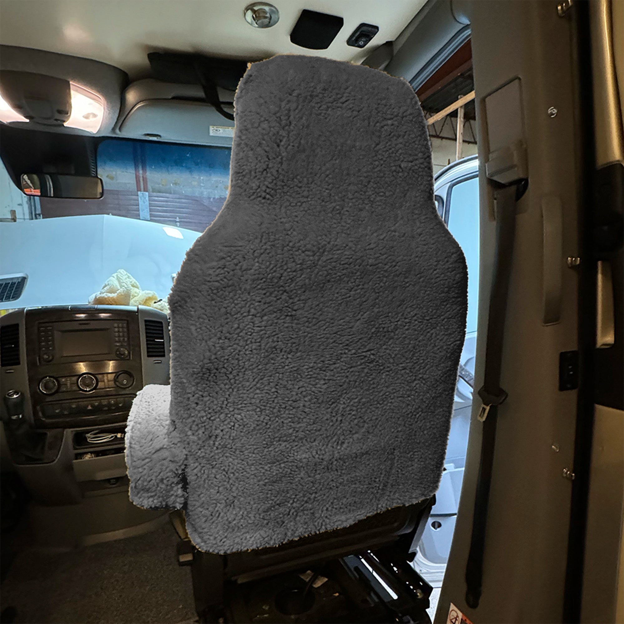 Faux Sheepskin Front Seat Cover Set for Ford Transit Models