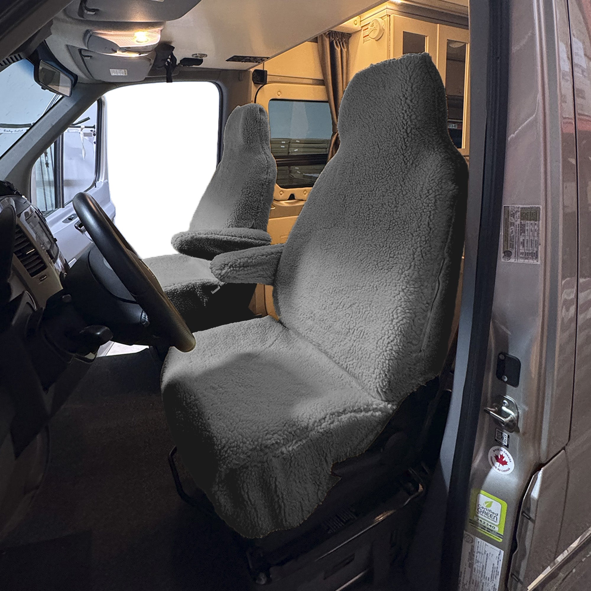 Faux Sheepskin Front Seat Cover Set for Ford Transit Models