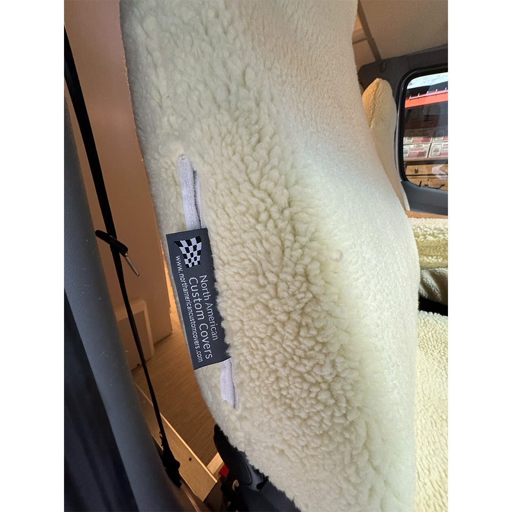 Faux Sheepskin Front Seat Cover Set for the Chevy Express - Cream (821C)