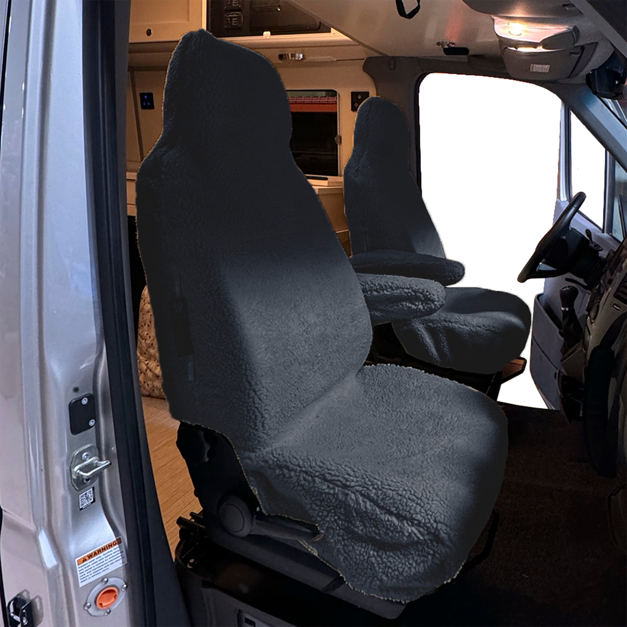 Faux Sheepskin Front Seat Cover Set for Ford Transit Models