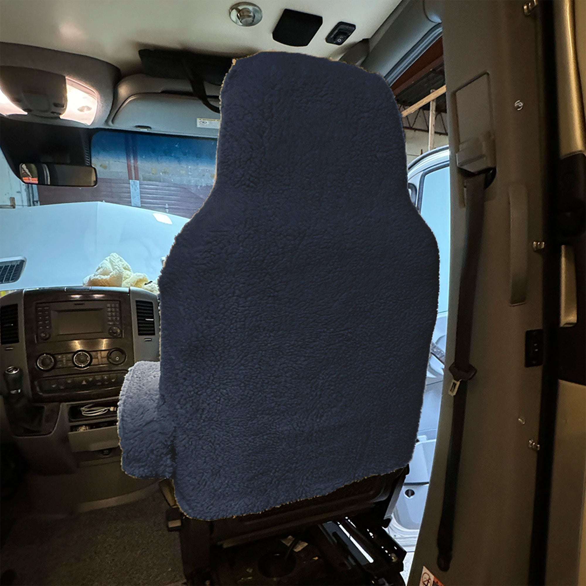 Faux Sheepskin Front Seat Cover Set for the Ford E Series