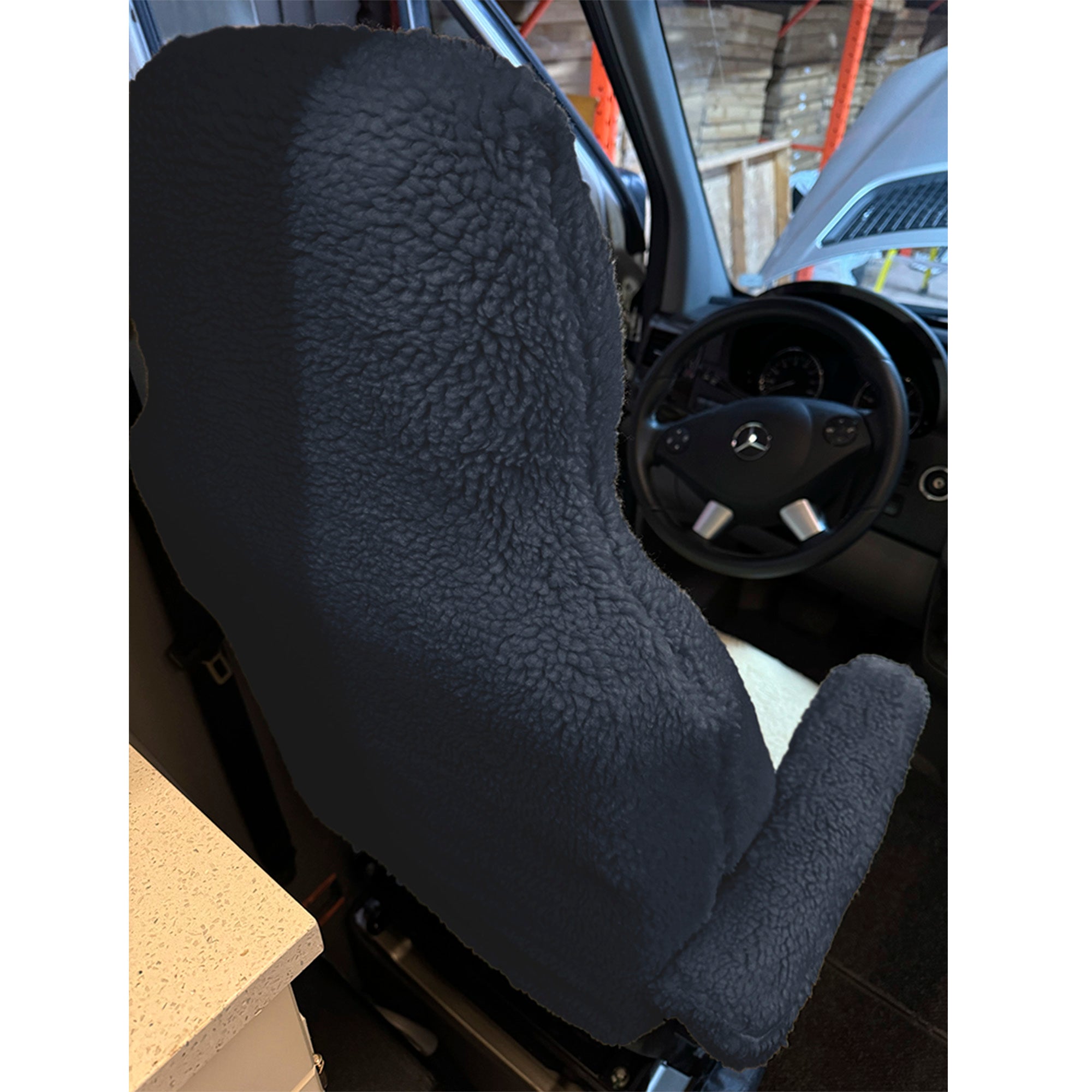 Faux Sheepskin Front Seat Cover Set for Ford Transit Models