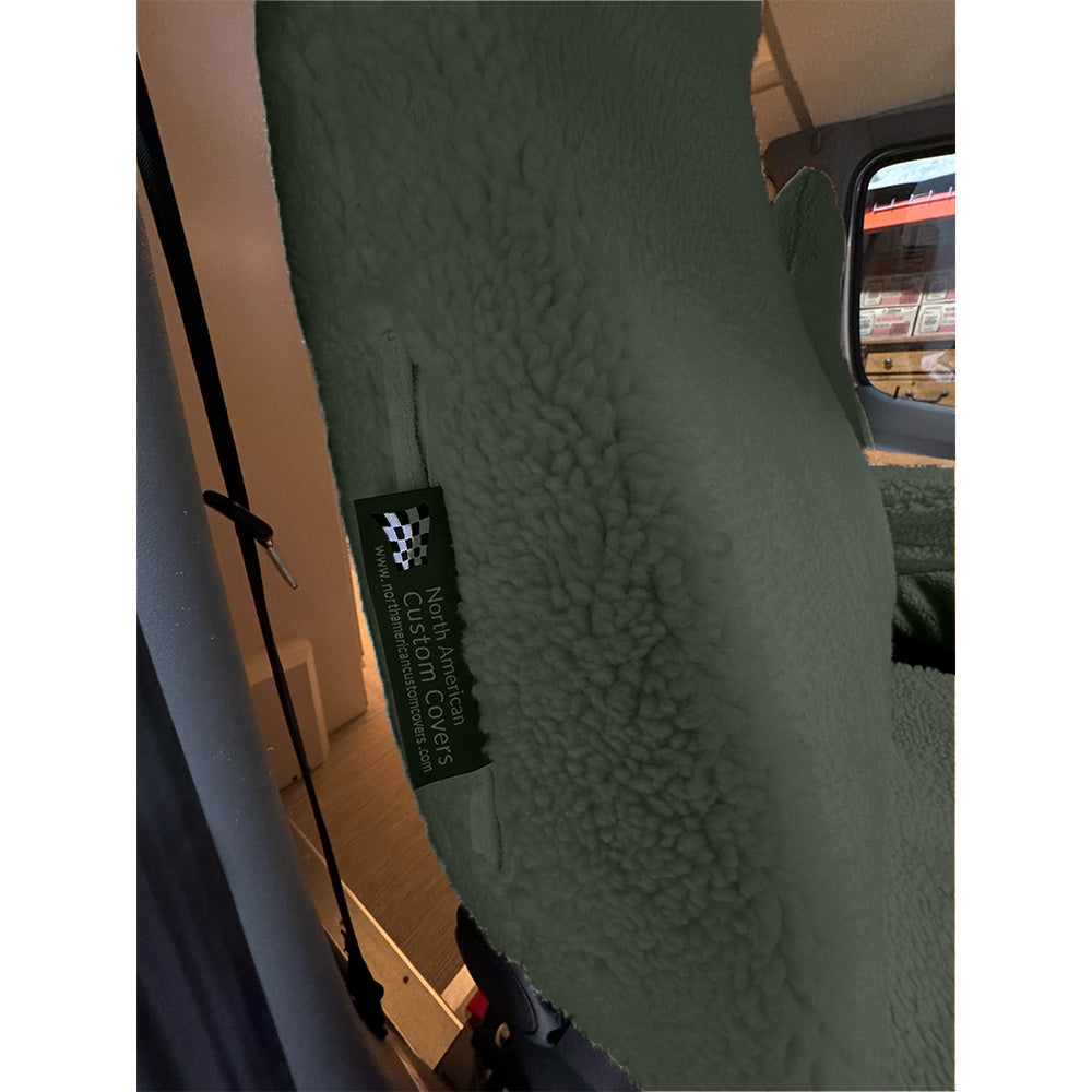 Chevy Express Seat Cover Faux Sheepskin Front Set - Dark Grey (821DG)