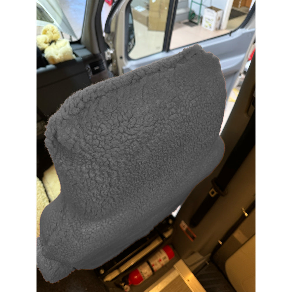 VW Transporter Seat Cover Faux Sheepskin Front Set - Light Grey (821LG)
