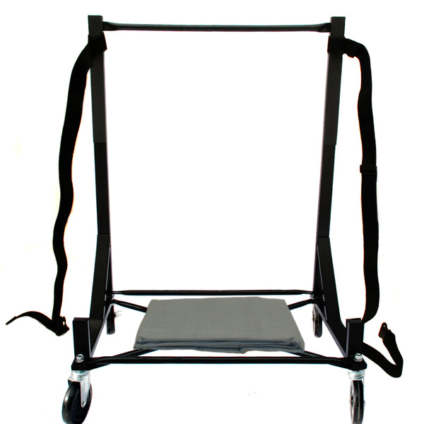 Ford Thunderbird Heavy-duty Hardtop Stand Trolley Cart Rack (Black) with 5" castors, Securing Harness and Hard Top Dust Cover (050Bc)