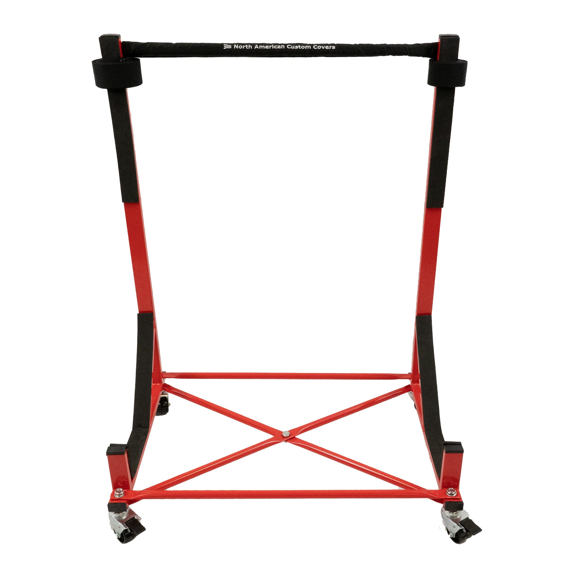 Jaguar Heavy-duty Hardtop Stand Trolley Cart Rack (Red) with Securing Harness and Hard Top Dust Cover (050R)