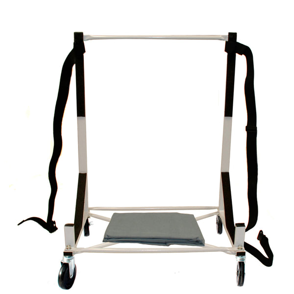 Ford Thunderbird Heavy-duty Hardtop Stand Trolley Cart Rack (White) with 5" castors, Securing Harness and Hard Top Dust Cover (050c)