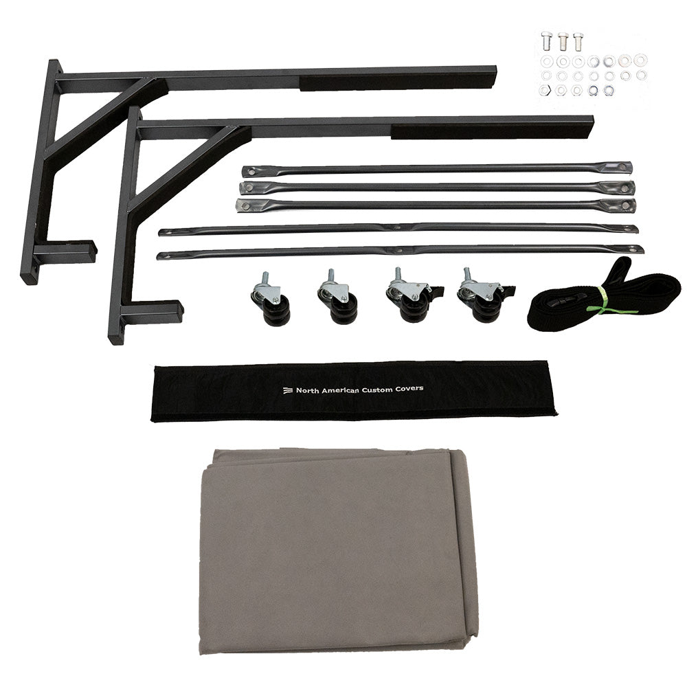 MG MGA, MGB Roadster, MG F, MG TF, MG Midget Heavy-duty Hardtop Stand Trolley Cart Rack with Securing Harness and Hard Top Dust Cover (Various Options)