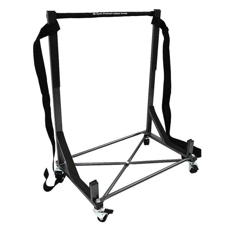 BMW E30 3 Series Heavy-duty Hardtop Stand Trolley Cart Rack (Metallic Grey) with Securing Harness and Hard Top Dust Cover (050G)