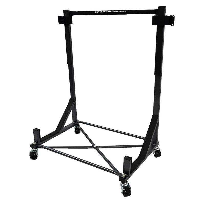 MG MGA, MGB Roadster, MG F, MG TF, MG Midget Heavy-duty Hardtop Stand Trolley Cart Rack (Metallic Grey) with Securing Harness and Hard Top Dust Cover (050G)