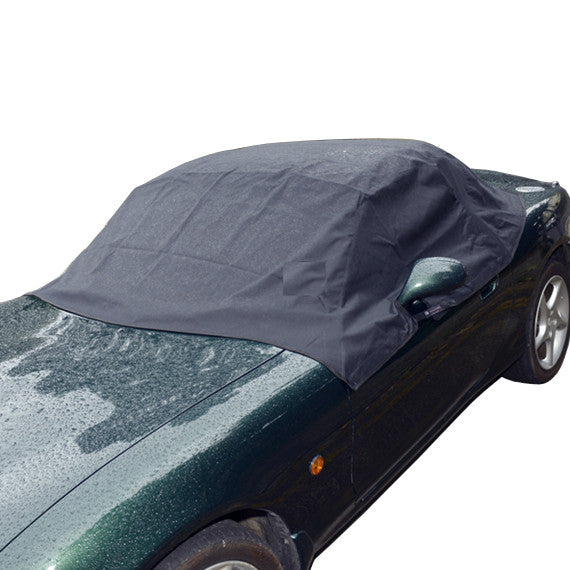 Cartrend 70339 Half car cover New Generation, weatherproof, size M,  polyester blue, for VW Golf and similar models