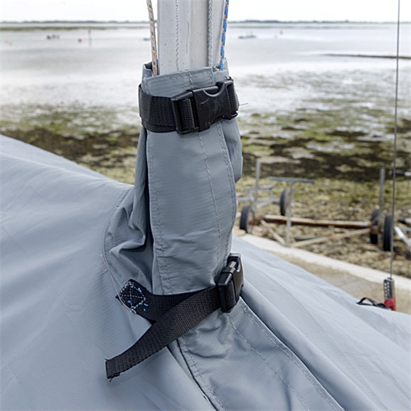 Enterprise Dinghy Deck Cover - Cubierta impermeable para barco Overboom a medida - Gris (126G)
