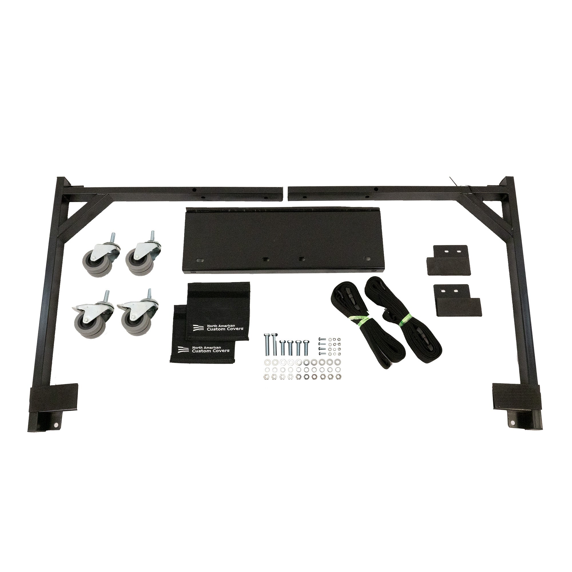 Support de chariot à toit rigide robuste pour Jeep Wrangler avec sangles de fixation pour lunette arrière (diverses options)