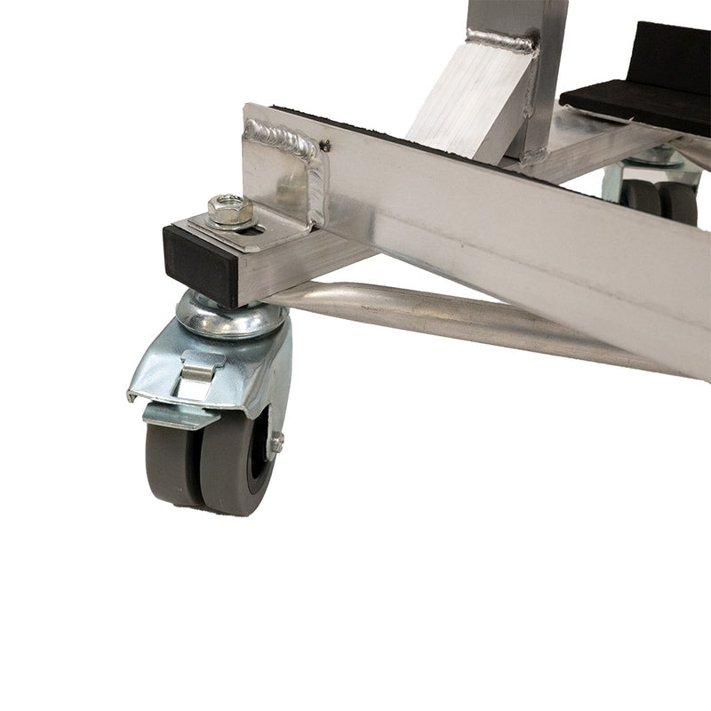 Jeep Wrangler Aluminium Door Storage Stand Trolley Cart Rack with Securing Strap (1503ALU)