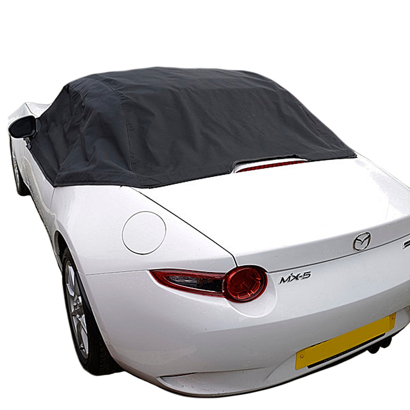 Soft Top Roof Protector Half Cover for Fiat 124 Spider 124 Spider & Abarth 124 Spider - 2015 onwards (262) - BLACK