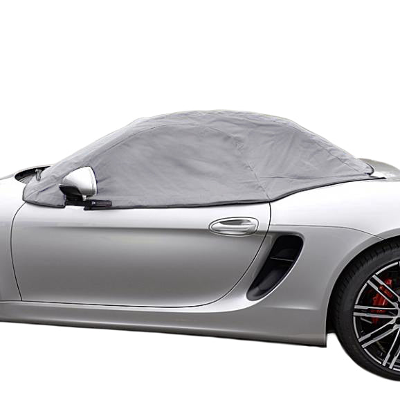 Soft Top Roof Protector Half Cover for Porsche Boxster 981 - 2012 to 2016 (288G) - GREY