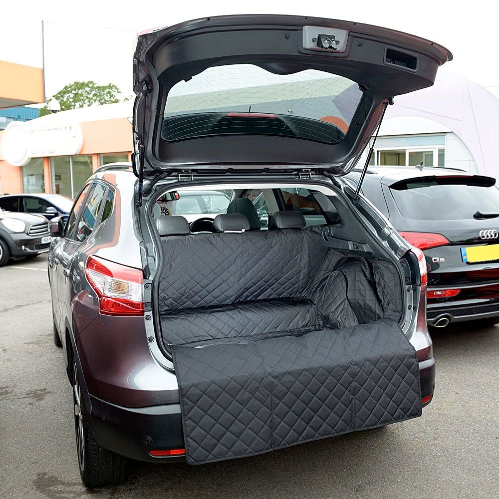 Forro de carga acolchado personalizado para Nissan Rogue Sport / Qashqai versión de piso bajo de 5 plazas - A medida e impermeable - J11 2013 en adelante (320)