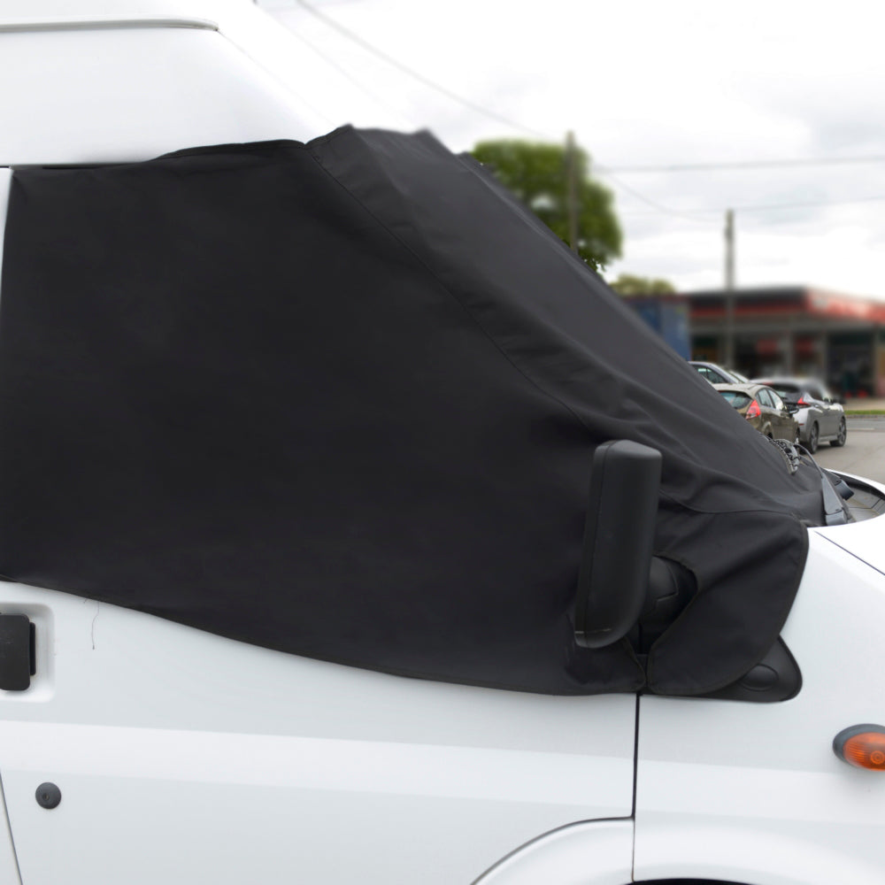 Screen Wrap Frost Cover for Ford Transit Van Mk7 - BLACK - Generation 3 Facelift version - 2006 to 2014 (370B)