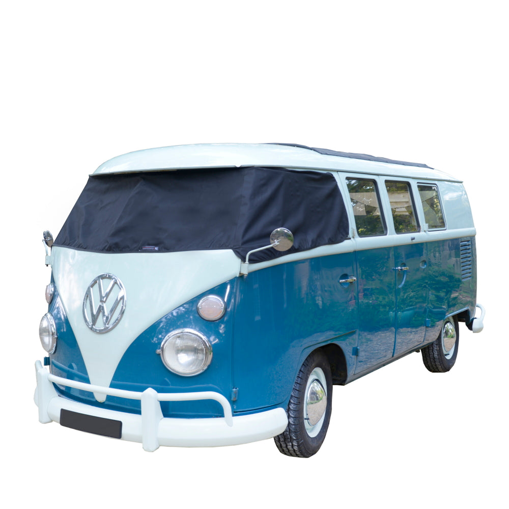 Protector contra heladas para VW Bus Camper Van (ventana dividida T1) - NEGRO - 1950 a 1967 (421B)