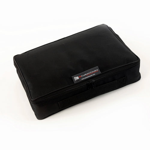 Paquete de almacenamiento con cubierta rígida de ajuste genérico premium (tamaño grande) y carrito premium (negro) (Q3002-050Bc)
